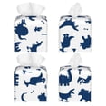 thumbnail image 2 of Naloa Cute Cartoon Dinosaurs Tissue Box CoverLeather Tissue Holder Square Facial Tissue Case Facial Paper Organizer Dispenser for Bathroom, Vanity Countertop, Tabletop, Car, 2 of 8
