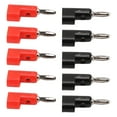 thumbnail image 2 of 10pcs Banana Plug 4mm Red Black Open Screw Type Stackable Solderless Adapter for RVs Trucks Cars, 2 of 8