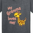 thumbnail image 4 of Inktastic My Gramma Loves Me Cute Giraffe Youth T-Shirt, 4 of 5
