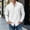 White, variant on Eltusu Men's Cotton Linen Shirts, Long Sleeve Basic Solid Color Stand-Up Collar Casual Button Down Shirts Khaki Size 3XL