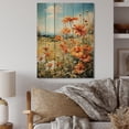 thumbnail image 2 of Designart "pasture Daisy Delight" Floral Print on Natural Pine Wood, 2 of 5