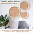 thumbnail image 4 of Set de 3 piezas de Wall Baskets Chi An Home, tejido con jacinto acuático, color blanco, 4 of 9