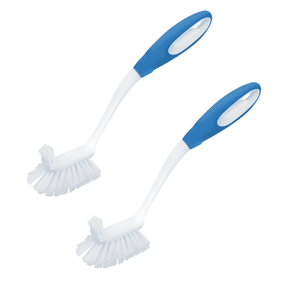 LOLA Pro Utility Brush w/ Comfort Non-Slip Rubber Handle, Kitchen Cleaning Brush - 2 Pack