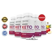 (5 Pack) Genesis Keto ACV Pills 1275mg Alternative to Gummies Dietary Supplement 300 Capsules