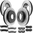 thumbnail image 3 of MotorbyMotor Front & Rear Brake Rotors Fits for Chevrolet Avalanche Silverado Suburban 1500 Tahoe, GMC Sierra 1500 Yukon XL 1500, Cadillac Escalade ESV EXT Brake Rotor & Brake Pad & CLEANER DOT4 FLUID, 3 of 5