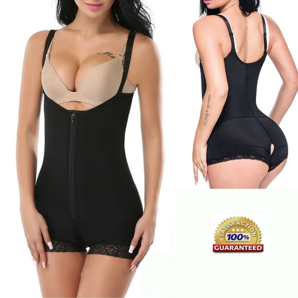 Black Full Bodysuits Shapewear for Women Extra Compression Garment