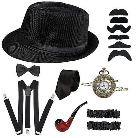 Funny Party Hats Black Top Hat - Victorian Hat for Men - Felt Tuxedo ...