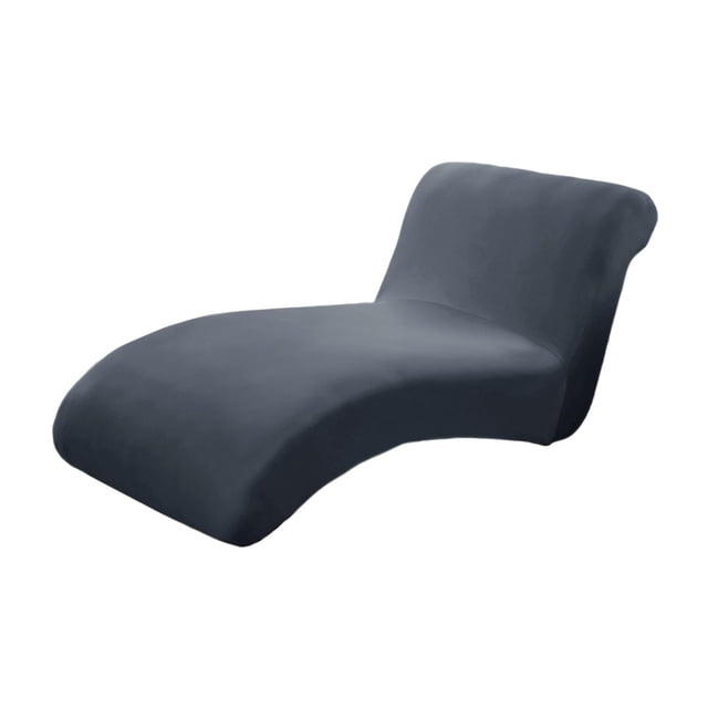 Armless deck Cover,Living Room Chaise Slipcover,Soft Jacquard Fabric,Machine Dark Grey