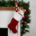 thumbnail image 2 of Northlight Cable Knit with Faux Fur Cuff Christmas Stocking  - 20.5" - Red and White, 2 of 5