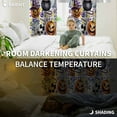 thumbnail image 3 of Fsddascl Halloween Blackout Curtains for Bedroom/Living Room, Thermal Insulated Kitchen Curtains, Skeleton Candy Cane Pumpkin Cute Ghost Grommet Darkening Window Treatment Drapes 52"x63"x2, 3 of 6