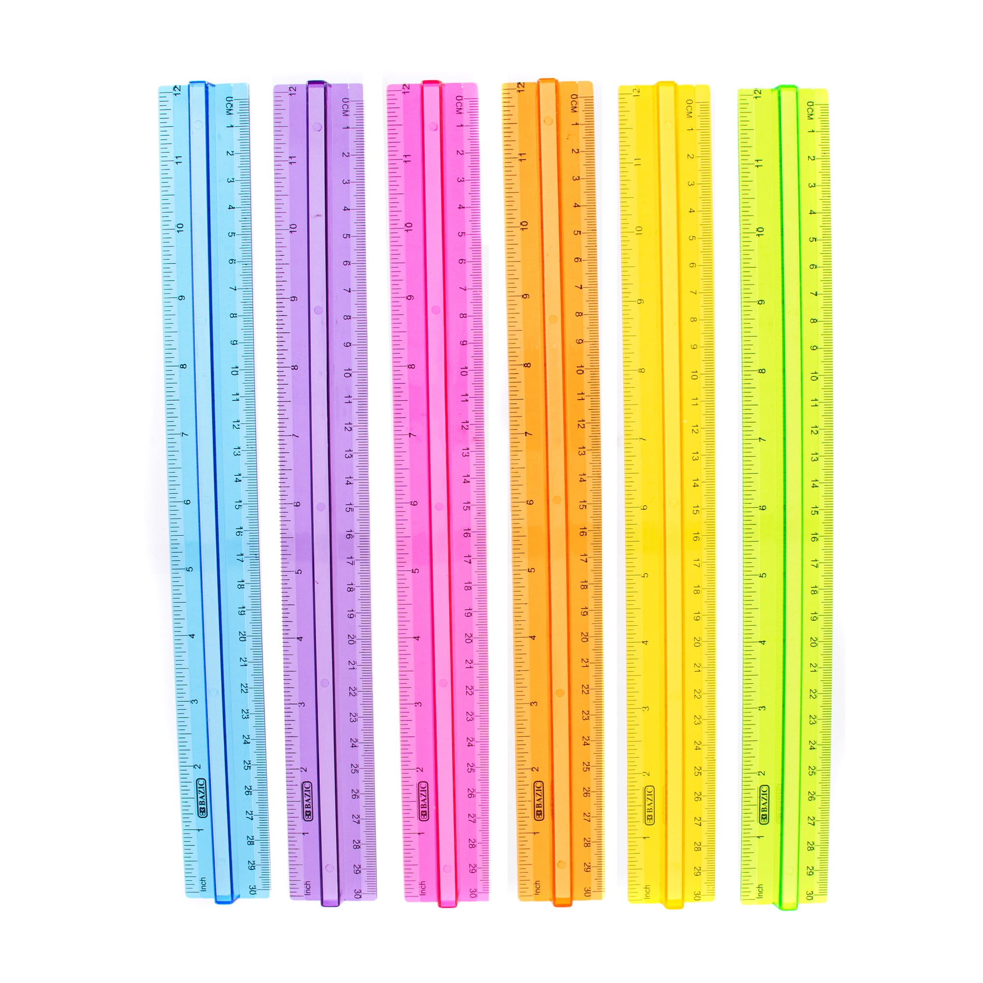 Plastic Ruler Walmart 12 Inch Plastic Rulers - 1 & 2 Pack - Randomly Selected Colors - West ...