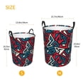 thumbnail image 4 of Uemuo Geometric Elements Pattern Circular Laundry Hamper Basket with handles,Collapsible laundry basket,Large capacity laundry hamper,Laundry Organizer-Small, 4 of 8