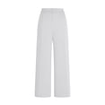 thumbnail image 4 of Suit Pants for Women Straight Leg Flat Front Button Loose Ruched Dress Pants Business Casual Work Pants Slacks, 4 of 7