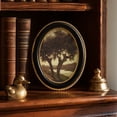 thumbnail image 2 of Home Decor Collection 6x8 Gold Ornate Tree Oval Framed Wall Art, Vintage Landscape Canvas Artwork with Black and Gold Resin Frame, Rustic Nature Decor, Tabletop or Wall Hanging Accent, 2 of 11