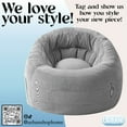 thumbnail image 6 of POD by Urban Shop Soft Plush Corduroy Bean Bag Chair with Pocket, Grey, 6 of 8