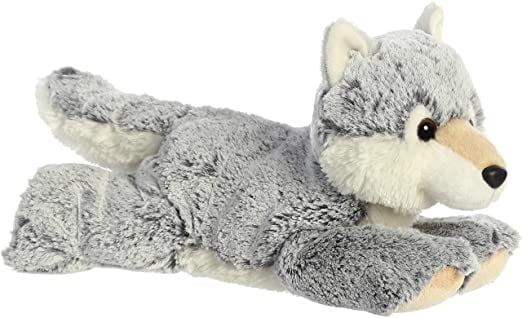 Aurora ARCTIC WHITE WOLF 8" Plush Mini Flopsie Stuffed Animal NEW 