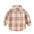 thumbnail image 3 of GYRATEDREAM Boys Button-Down Shirts Kids Button Down Plaid Shirt Casual Long Sleeve Shirt Tops Boys and Girls Fall Plaid Jacket for 2-9Y, 3 of 9