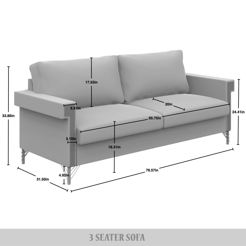Castle Place Comtemporary Glam Velvet Upholstered Sofa, Black