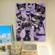thumbnail image 1 of Tela de fondo de la serie Kawaii Sanrio Punk, tapiz de dibujos animados lindo, decoración para dormitorio de niña, tela colgante, 1 of 4