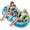 Blue polka dots, variant on SOLAVERO Inflatable River Tubes for Floating Heavy Duty,River Floats for Adults with Backrests,Built-in Cooler,Cup Holders,Tubing Tubes for River,Lake