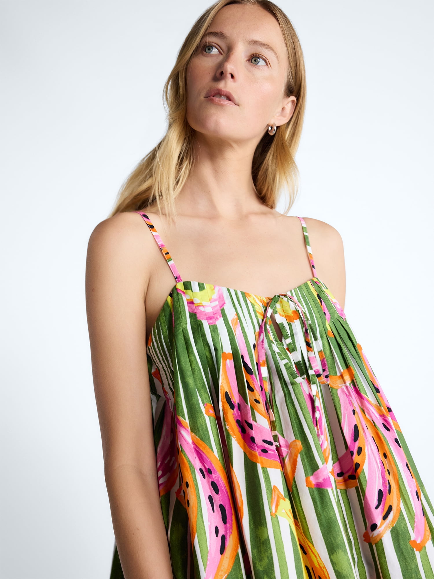 Free Assembly Women's and Women's Plus Cotton Pintuck Mini Dress, Sizes XS-4X