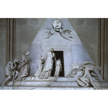 Statues on a Tomb, Tomb of Maria Christina, Augustinian Church, Vienna, Austria Print Wall