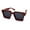 Red Black, variant on Luxury Thick Plastic Designer Fashion Squared Jewel Sunglasses White Black