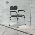 thumbnail image 3 of Flash Furniture HERCULES Series 300 Lb. Capacity Adjustable Gray Bath & Shower Chair with Quick Release Back & Arms, 3 of 18