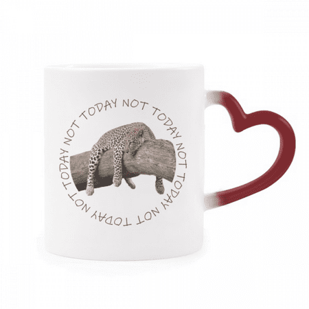 

Leopard Mottle Branch Africa Heat Sensitive Mug Red Color Changing Stoneware Cup