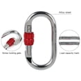 thumbnail image 4 of Profesional 25kn Catabinador Profesional Carabinero Puerta de Bloqueo de Tornillo Catantero de Acero Servicio de Acero Hebilla de Escalada Ligero Ligero de Hamaca para Rappel de, 4 of 5