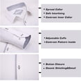 thumbnail image 4 of WARHORSEE Mens Dress Shirts Casual Button Down Shirt Long Sleeve Cotton Stretch Regular Fit, 4 of 14
