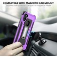 thumbnail image 2 of for Samsung A11 Case Rugged Military Dual Layer Heavy Duty Galaxy A11 Case with Screen Protector TPU Bumper Full Protection Metal Kickstand Shockproof Case for Samsung Galaxy A11,Purple, 2 of 7