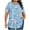 Z8#Sky Blue, variant on IchuanyiWomens Plus Size Summer Tops Flowy Pleated T Shirts Crew Neck Short Sleeve Blouses Casual Loose Tunics Tee
