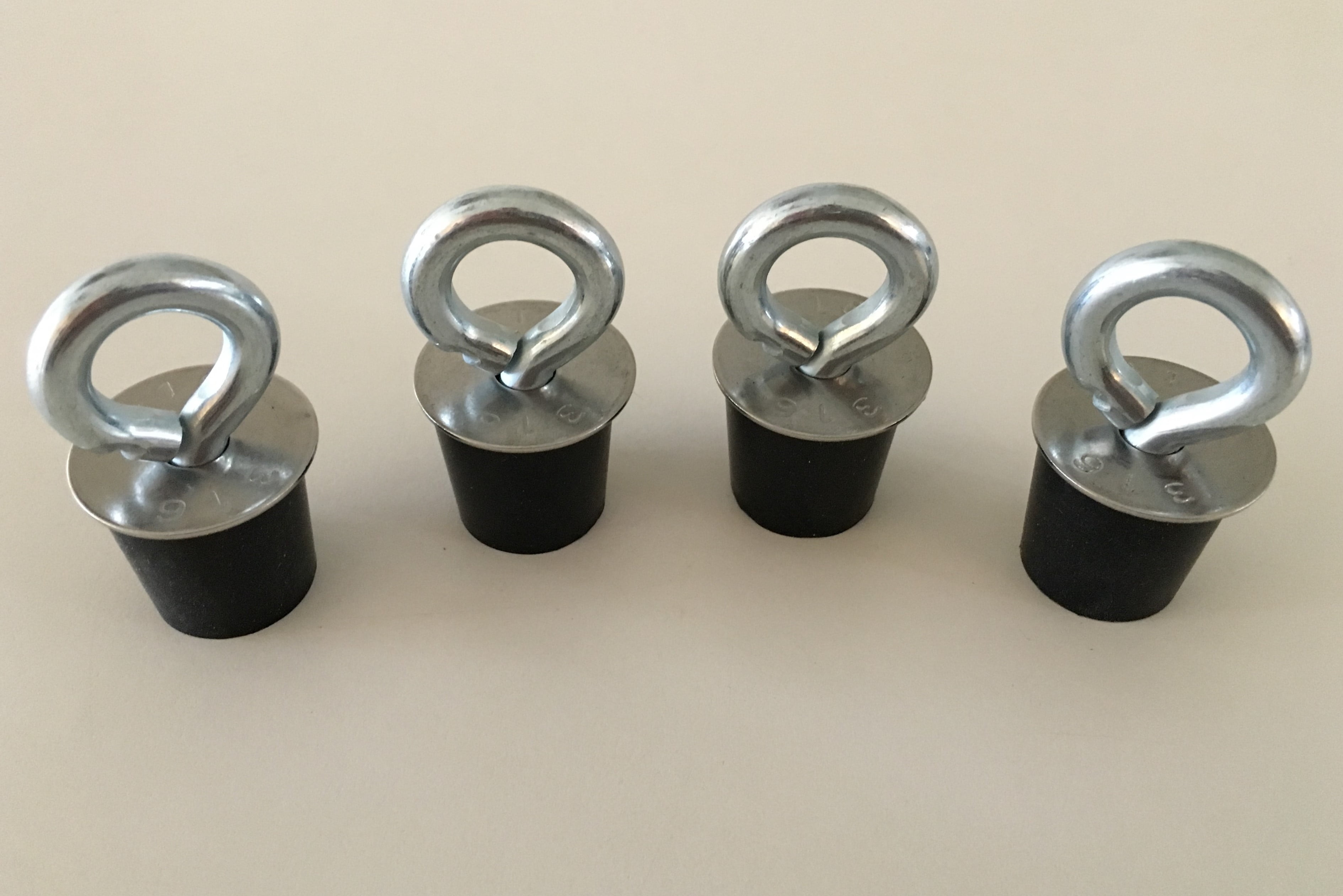 (4) Low Profile Stainless Polaris Lock and Ride Type Tie Downs for