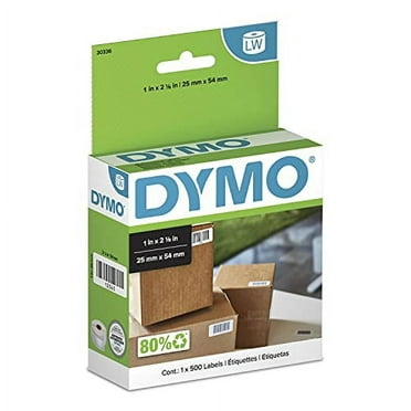 DYMO LW Multi-Purpose Labels .. for LabelWriter Label Printers, .. White, 1'' x 2-1/8'', .. 1 roll of 500 .. (30336)