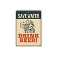 thumbnail image 2 of Save Water Drink Beer Novelty Decor, Metal Wall Sign - 10x14 Inches, 2 of 4