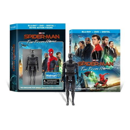 Spider-man: Far From Home (Walmart Exclusive) (Blu-ray DVD + Night Monkey Action Figure)
