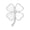 Silver, variant on Beautiful Four Leaves Clovers Brooch Pin With Shell Accent Women's Elegant Brooch Accessory Ideal For Women
