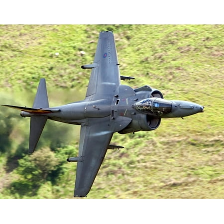 North Wales Accent A Royal Air Force Harrier GR9 flying low over North Wales Poster Print by Andrew ChittockStocktrek Images ()