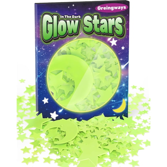 Pegatinas Greingways con estrellas que brillan en la oscuridad, 201 unidades, para niños