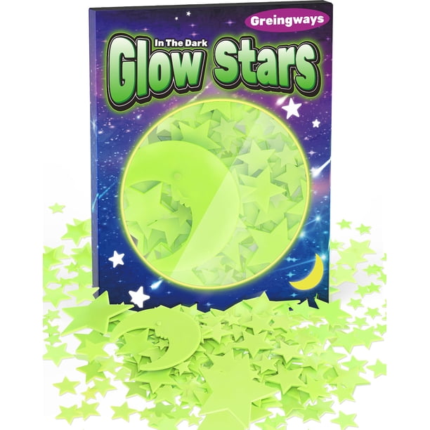 Pegatinas Greingways con estrellas que brillan en la oscuridad, 201 unidades, para niños