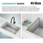 KRAUS Kore 32 Undermount Workstation 16 Gauge Single Bowl Stainless Steel Kitchen Sink with Accessories