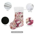 thumbnail image 3 of RMDQTR Christmas Stockings for Xmas Gifts - Large Size Festive Holiday Decor for Family Pink Watercolor Snowmen and Flowers, 3 of 8