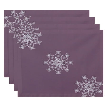 

Simply Daisy 18 x 14 Falling Snow Geometric Print Placemats Set of 4s Set of 4
