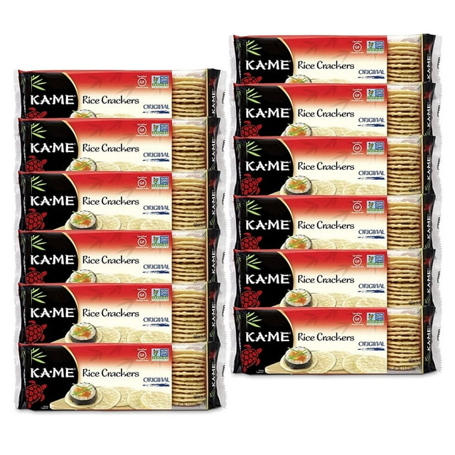 Rice Crackers Gluten Free And Non GMO Verified - Korean Barbecue (Pack of 12)