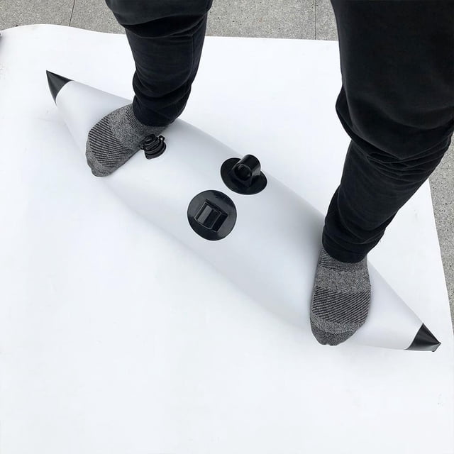 Heavy Duty Durable PVC Inflatable Outrigger Stabilizer Water Float Buoy for Kayak Canoe Boat Fishing Standing Beginners White