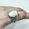 thumbnail image 5 of Howlite Mans Ring, Natural Howlite Ring, White Turquoise, Silver Jewelry, 925 Silver Ring, Birthday Gift, Heavy Mens Ring, Arabic Design, Ottoman Style Ring, Christmas, Turkey Mens Signet Ring, 5 of 7