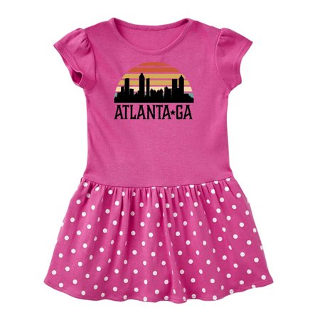 

Inktastic Atlanta Georgia Skyline Vintage Gift Toddler Girl Dress
