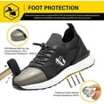 thumbnail image 4 of Waterproof Steel Toe Shoes For Men Women Lightght Slip Resistant Comfortable Fety Work Sneakers Construction, 4 of 5