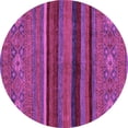 thumbnail image 1 of Ahgly Company Indoor Round Abstract Purple Modern Area Rugs, 6' Round, 1 of 4